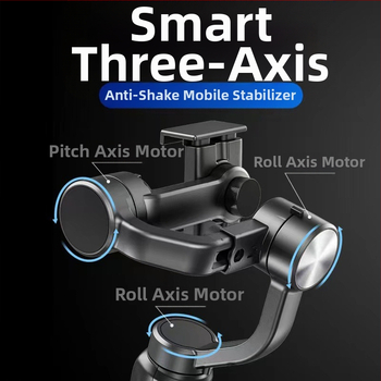 F6 trijų ašių išmaniojo telefono stabilizatorius su programėlės valdymu, Bluetooth, nuotolinis valdiklis įtrauktas, modelis RK-C213