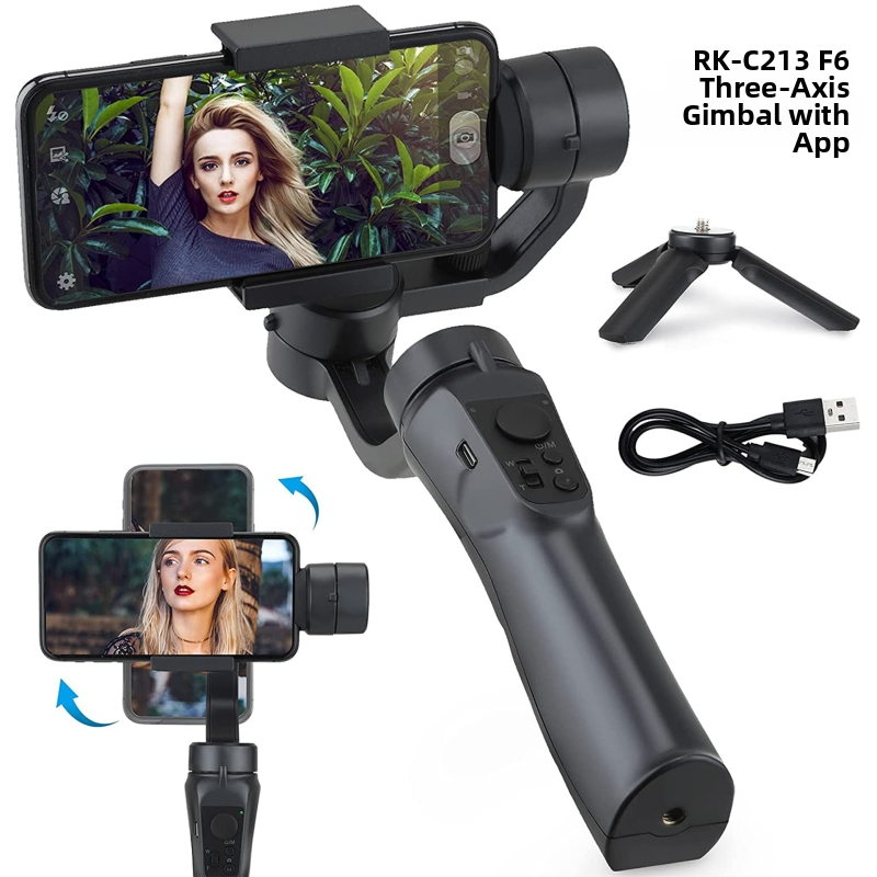 F6 3-осен стабилизатор за смартфон с APP управление, Bluetooth, дистанционно включено, модел RK-C213