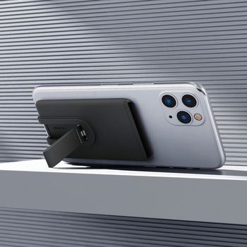 Silicon telefono dėklas su kortelių laikikliu ir stovu – unisex, atskiras įpakavimas, karšto presavimo procesas