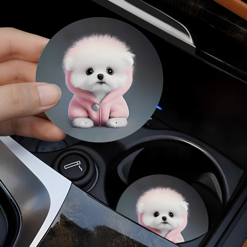 Suport de pahare auto din piele PU, model universal, Constant Light, potrivit ca cadou de afaceri