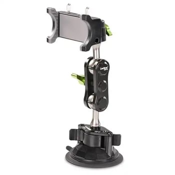 Suport auto pentru telefon cu antișoc, construcție din aliaj, ventuză universală, pentru telefon și cameră de navigație