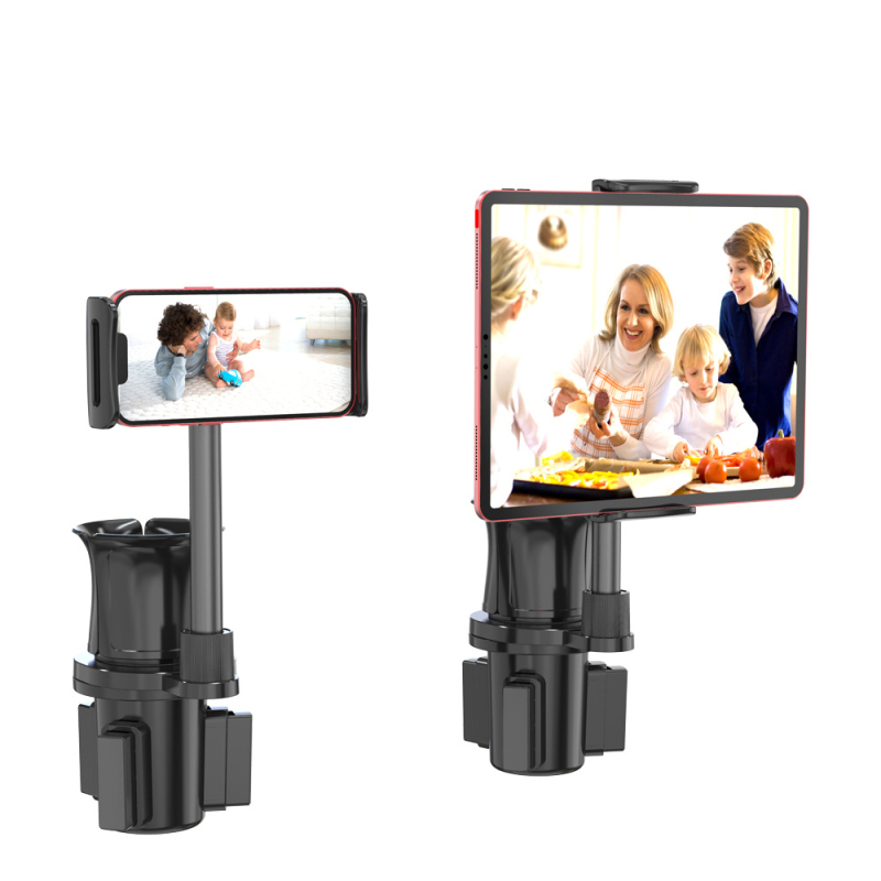 Višenamjenski držač čaše za auto, nosač za stražnju sjedalu za bocu vode, telefon i tablet; UBINA; Materijal: ABS + aluminijska legura; Model 109; Prilagodljiv; Licencirana privatna etiketa