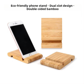 Десктоп държач за телефон и таблет от бамбук, универсална съвместимост, персонализируем, лицензиран частен етикет
