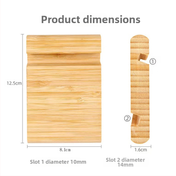 Десктоп държач за телефон и таблет от бамбук, универсална съвместимост, персонализируем, лицензиран частен етикет