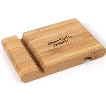 Десктоп държач за телефон и таблет от бамбук, универсална съвместимост, персонализируем, лицензиран частен етикет