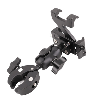 Универсален алуминиев държач за телефон за автомобил и мотоциклет с антишок и въртене на 360°