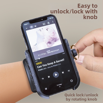 Държач за китката на телефон за спорт – универсален пластмасов държач, подходящ за бягане и колоездене, с възможност за персонализиране