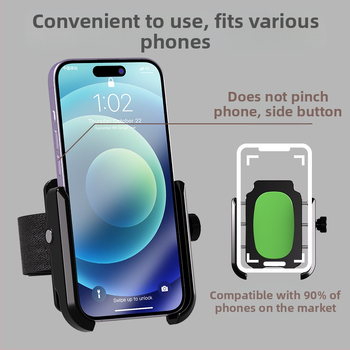 Държач за китката на телефон за спорт – универсален пластмасов държач, подходящ за бягане и колоездене, с възможност за персонализиране