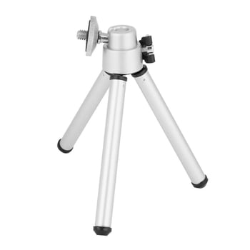 Stolni mali stativ od aluminijske legure za kameru ili teleskop, dvodijelni teleskopni dizajn, model 02, materijal: ABS aluminij, pakiranje: PP vrećica