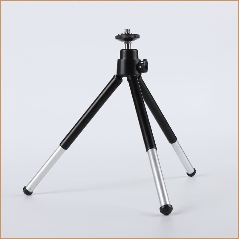 Stolni mali stativ od aluminijske legure za kameru ili teleskop, dvodijelni teleskopni dizajn, model 02, materijal: ABS aluminij, pakiranje: PP vrećica