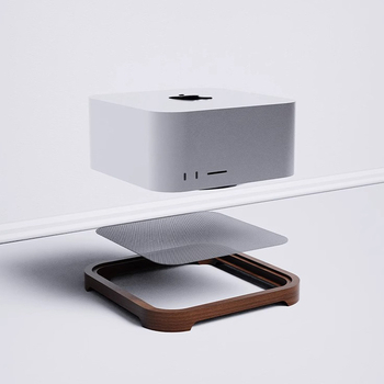 Ξύλινο στήριγμα βάσης για Apple Mac Studio M2, καρυδιά, προστασία από σκόνη και ψύξη, επιτραπέζιο σχέδιο