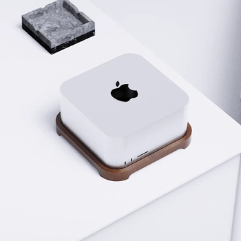 Ξύλινο στήριγμα βάσης για Apple Mac Studio M2, καρυδιά, προστασία από σκόνη και ψύξη, επιτραπέζιο σχέδιο