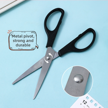 Lidemei 601-1 Ψαλίδια γραφείου ασφαλείας για κόψιμο χαρτιού, κατασκευή από πλαστικό + σίδηρο, πλαστικό χερούλι