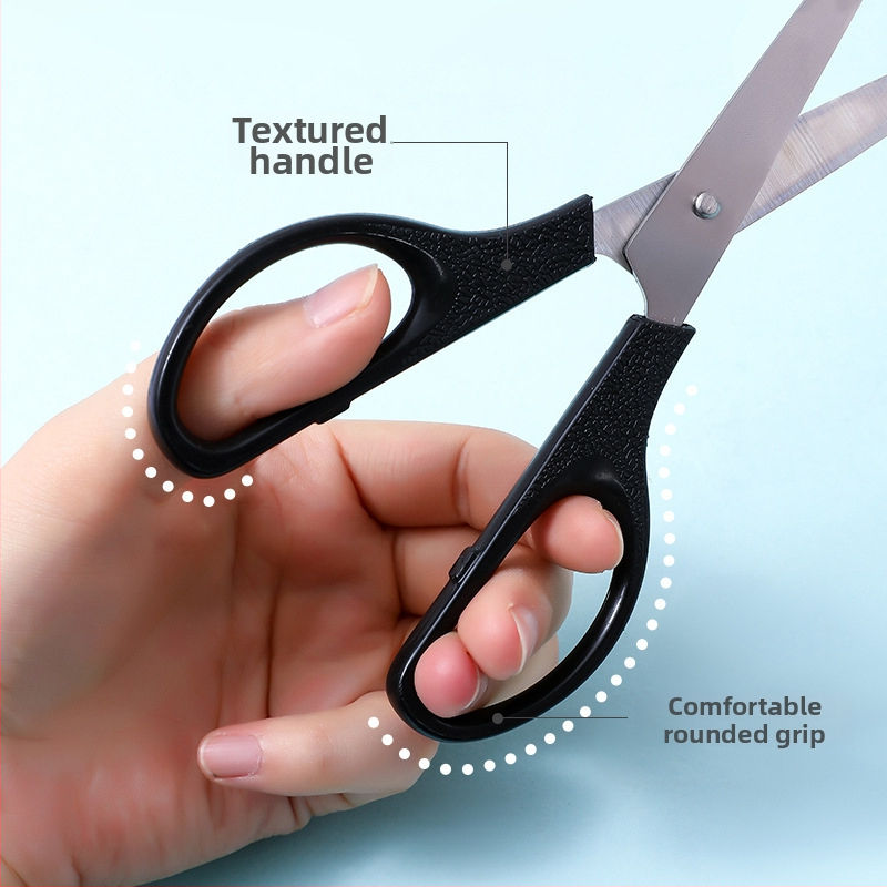 Lidemei 601-1 офисни ножици за безопасно рязане на хартия; материал: пластмаса + желязо; ръкохватка: пластмасова