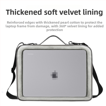 Nešiojamojo kompiuterio krepšys iš avių odos – atsparus vandeniui, dėvėjimui ir pjovimui, dryžuotas išorė ir poliesterio vidus, unisex