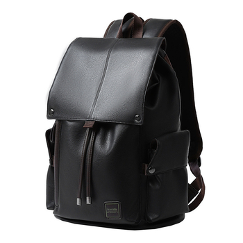 Ανδρικό PU δερμάτινο σακβίδιο για ταξίδι, αδιάβροχο, χωρητικότητας 20–35 L, κατάλληλο για φορητό έως 15 ιντσών, με κυρτές ιμάντες ώμου