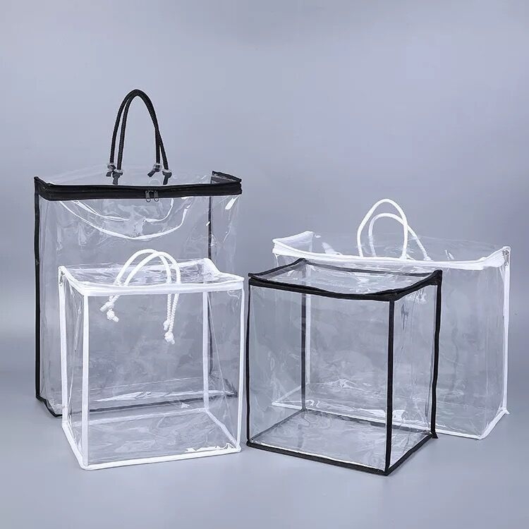 PVC torba sa zatvaračem za skladištenje prekrivača i posteljine — minimalistički stil, 4-dijelni set, prilagodljivo