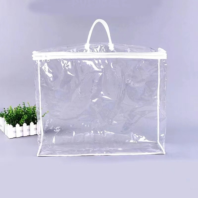 PVC torba sa zatvaračem za skladištenje prekrivača i posteljine — minimalistički stil, 4-dijelni set, prilagodljivo