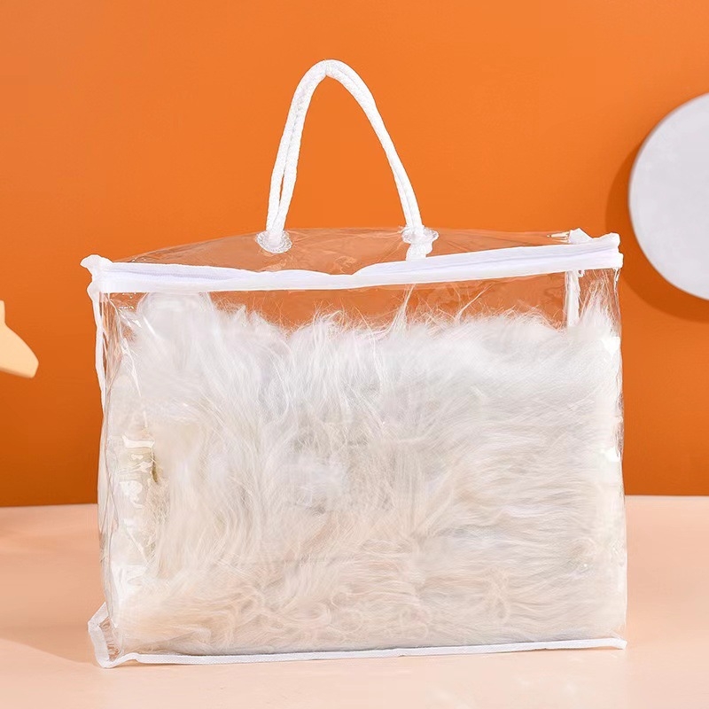 PVC torba sa zatvaračem za skladištenje prekrivača i posteljine — minimalistički stil, 4-dijelni set, prilagodljivo