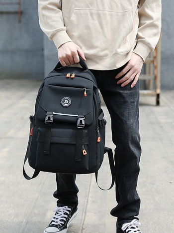 Unisex σακίδιο από Oxford ύφασμα, αδιάβροχο και ανθεκτικό, χωράει 15 ιντσών φορητό υπολογιστή