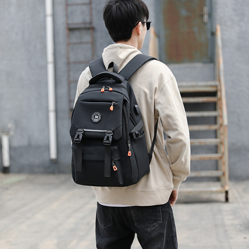 Rucsac unisex din pânză Oxford, impermeabil și rezistent, încape laptop de 15 inch