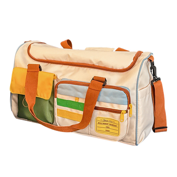 Unisex φορητή τσάντα ταξιδιού για αθλήματα και γυμναστική, χωρητικότητα 20–35 L, επεκτειόμενη, γεωμετρικό σχέδιο, επένδυση πολυεστέρα