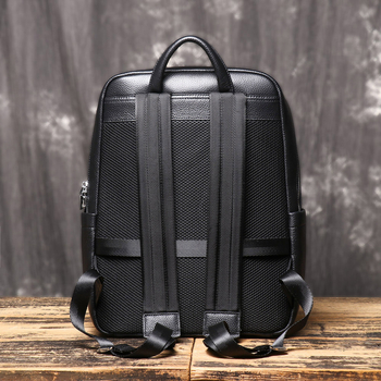 Σακίδιο πλάτης με ρόδες από γνήσιο δέρμα, για φορητό υπολογιστή 15 ιντσών, επεκτάσιμο, επιχειρήσεις και ταξίδια