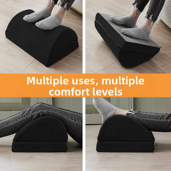 Dviejų sluoksnių pėdų pagalvė su reguliuojamu aukščiu, anti-slip apačia, memory cotton įdėklas, nuimamas ir skalbiamas