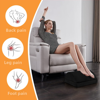 Dviejų sluoksnių pėdų pagalvė su reguliuojamu aukščiu, anti-slip apačia, memory cotton įdėklas, nuimamas ir skalbiamas