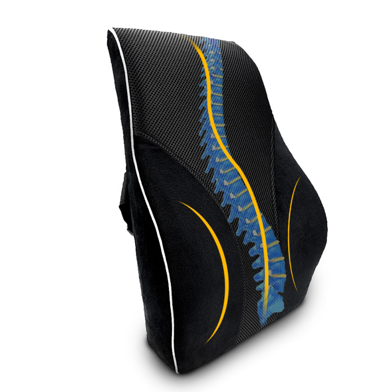 Μαξιλάρι στήριξης οσφυϊκής περιοχής για αυτοκίνητο και γραφείο – γέμισμα από μνήμη βάμβακα, αναπνέουσα πλέξη τύπου sandwich, καθολική εφαρμογή