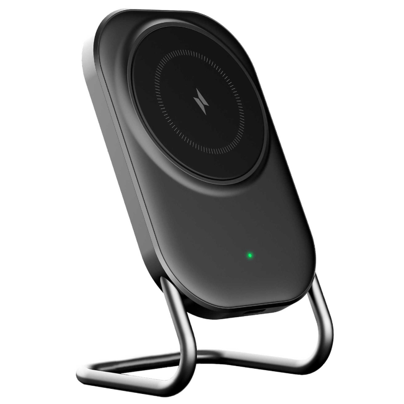 MagSafe magnetinis belaidis įkroviklis su staliniu laikikliu, vertikaliam įkrovimui išmaniesiems telefonams — 15W maksimali galia, QC3.0 greitas įkrovimas