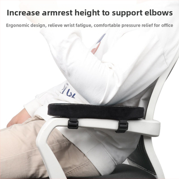 Biuro kėdės rankos atrama pagalvėlė, atminties putų užpildas, poliesterio užvalkalas, šiuolaikinis minimalistinis stilius, pritaikymas