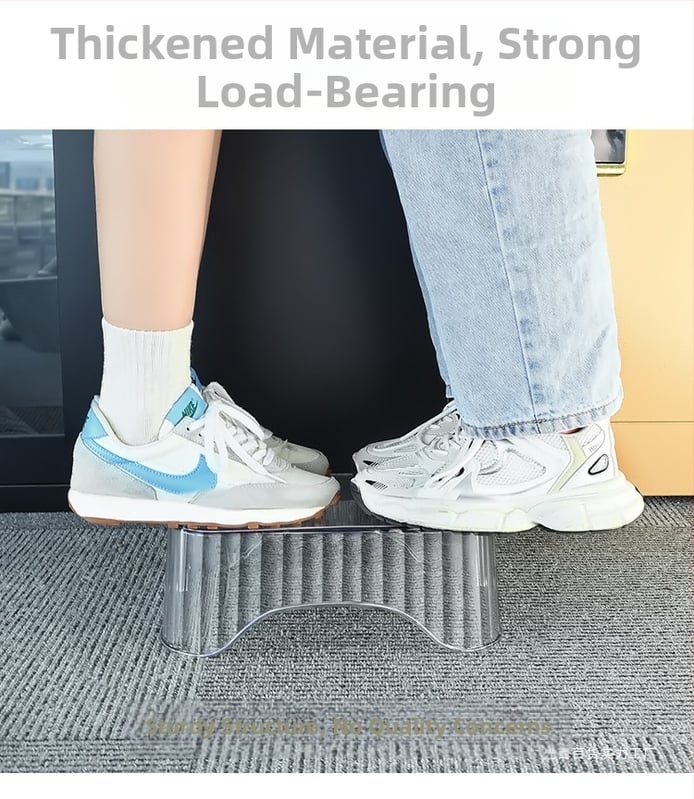 Ορθογώνιο πλαστικό σκαμπό αποθήκευσης για παπούτσια, πολυλειτουργικό υποπόδιο γραφείου κάτω από το τραπέζι – Anjin