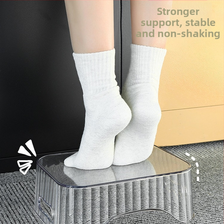 Офисен пластмасов правоъгълен табурет за обувки, мултифункционална опора за крака под бюрото