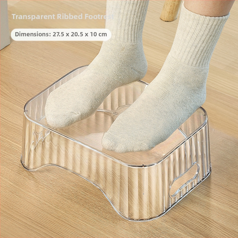 Офисен пластмасов правоъгълен табурет за обувки, мултифункционална опора за крака под бюрото