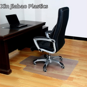 PVC kėdės kilimėlis su įspaudų paviršiumi, kvadrato formos, vienos spalvos, ploviamas