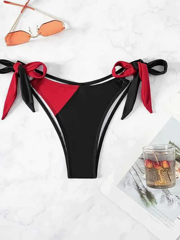 Set de bikini pentru femei cu burete la bust, fără spate, fără bretele, partea superioară fără bretele, partea inferioară tip briefs, poliester, 238 g