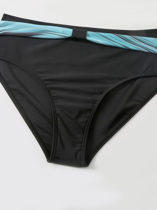 Costum de baie din două piese pentru femei, imprimeu floral, design sexy cu spate decupat, cupe cu bureți, material poliester cu căptușeală din spandex (82% poliester, 18% spandex).