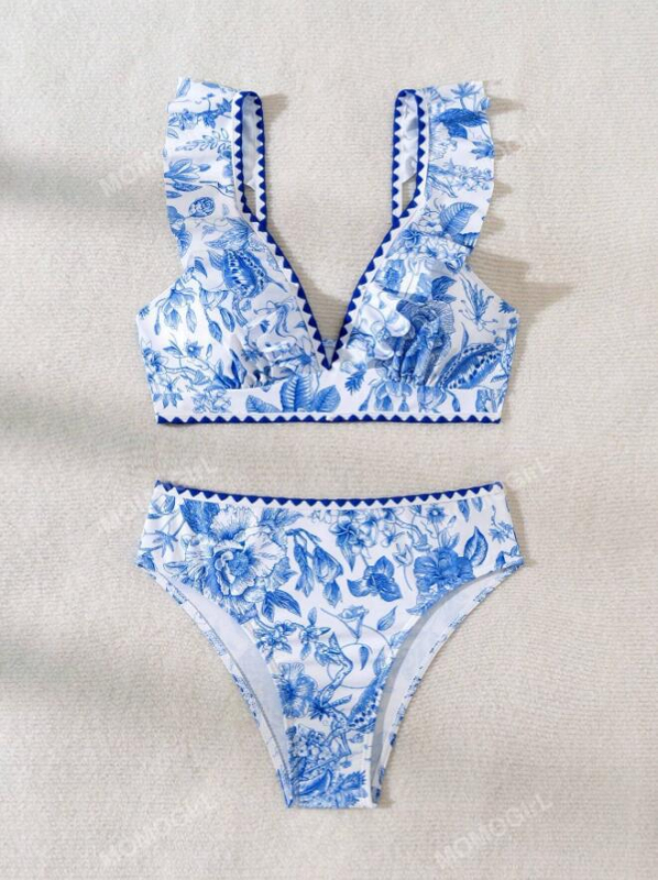 Costum de baie bikini pentru femei, fără spate, fără mâneci, cu pernă pentru sân, din nailon, căptușeală din poliester