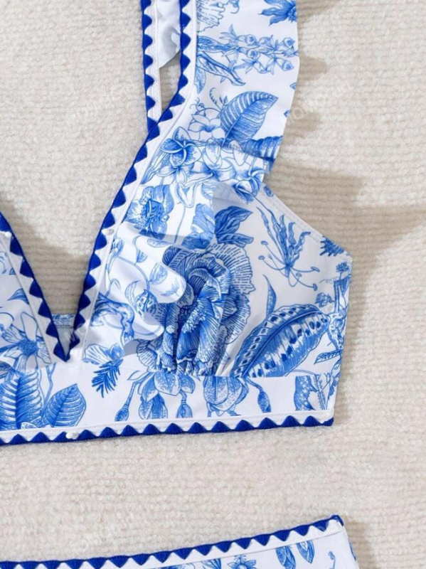 Costum de baie bikini pentru femei, fără spate, fără mâneci, cu pernă pentru sân, din nailon, căptușeală din poliester