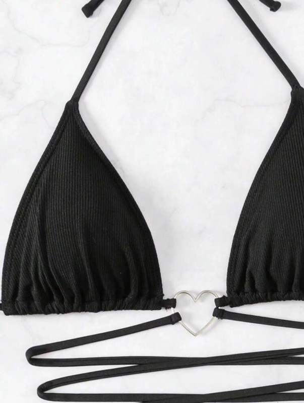 Női két részes bikini: gyorsan száradó, hát nélküli, melltartó párnával, acélmerevítés nélkül; 82% poliészter, 18% spandex bélés, 190 g