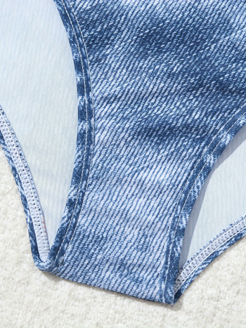 Σετ μαγιό δύο τεμαχίων για γυναίκες με κορδόνι, υψηλή ελαστικότητα, gradient μοτίβο, ύφασμα πολυεστέρας 85%, επένδυση πολυεστέρα 15%, βάρος υφάσματος 130 g/m²