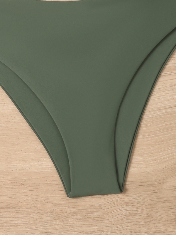 Costum de baie pentru femei cu șnur în spate, imprimeu, cu bureți la bust, fără mâneci, nailon