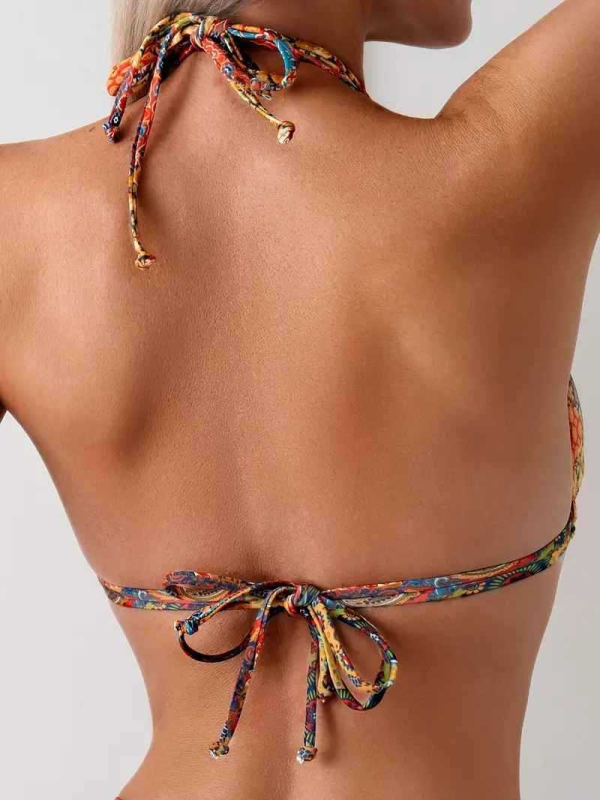 Costum de baie două piese, culoare solidă, sexy, strâns, decupat la spate, cu înaltă elasticitate; bureți pentru sâni; fără suport metalic; material: nailon; compoziție poliester 82/18