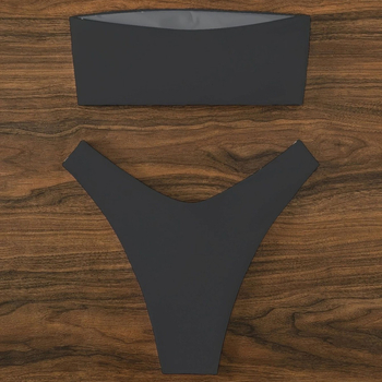 Ženski dvodijelni bikini bez naramenica, francuski retro stil, Dopamine otisak s lomljenim cvijećem, materijal Nylon/Spandex 18%, podstava Poliester/Spandex 5%