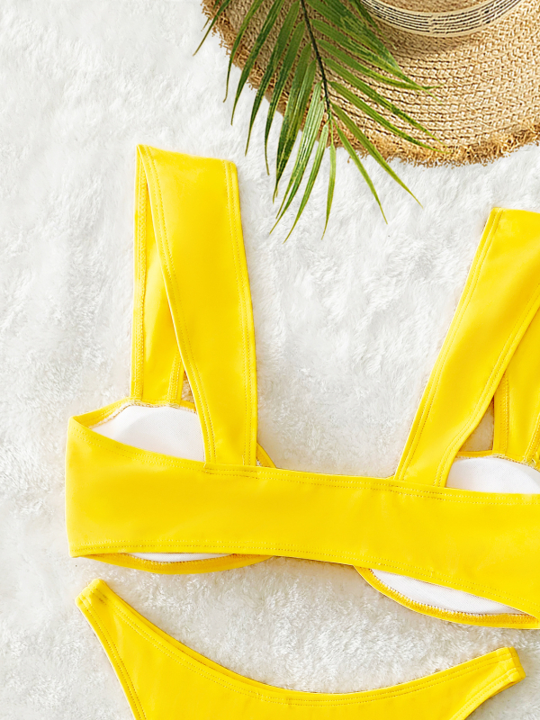 Swimming River bikini fürdőruha – háton nyitott, mellkas párna, ujjatlan, szexi mintázat, nylonanyag