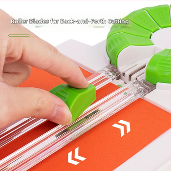 Πολυλειτουργικός κόπτης χαρτιού με μοντέλο 12-σε-1 και οδηγός ευθείας γραμμής με τελείες για βαθουλώσεις, χειροκίνητη λειτουργία, A4