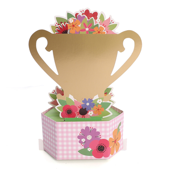 Weilang 3D λουλούδια ευχετήρια κάρτα με θερμοτυπία σε χαρτί για τη Γιορτή της μητέρας