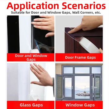 Ταινία σφράγισης κενών πόρτας και παραθύρου, PE βάση, υψηλή ιξωδότητα ακρυλικού κόλλας, 0,15 mm πάχος, σειρά Αντιανεμική