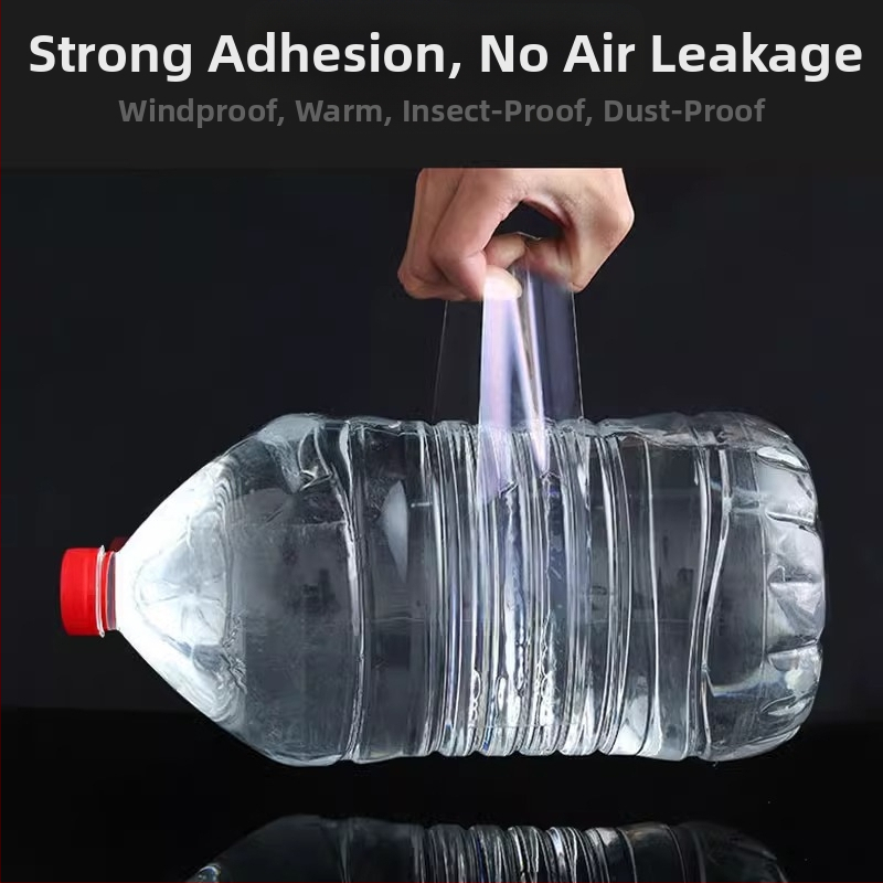 Уплътнителна лента за врати и прозорци, PE основа, висока вискозност, акрилно лепило, серия Ветрозащитна, дебелина 0.15 мм